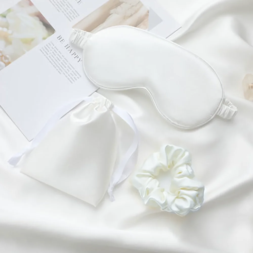 Máscara de Ojos de seda para dormir para mujer y hombre, siesta de viaje, ayuda a dormir mejor, parches suaves y cómodos a prueba de luz - Image 15