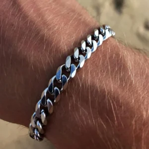 Pulsera de cadena cubana para hombre y mujer, brazalete clásico de acero inoxidable de 3/5/7mm de ancho, regalo de joyería 2022