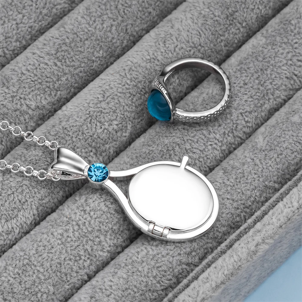 Anillo de sirena Mako de Drama de Tv clásico, joyería de cristal con incrustaciones de lujo Retro para fanáticos de la película de la Isla de los secretos, accesorios para regalo - Image 2