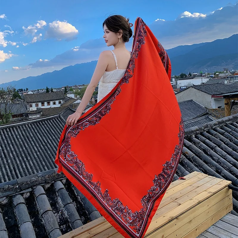 28 estilos 90x180cm viaje playa protector solar bufanda Bikini chal grande Sarong bufanda envolvente mujeres traje de baño brasileño cubierta de baño - Image 31