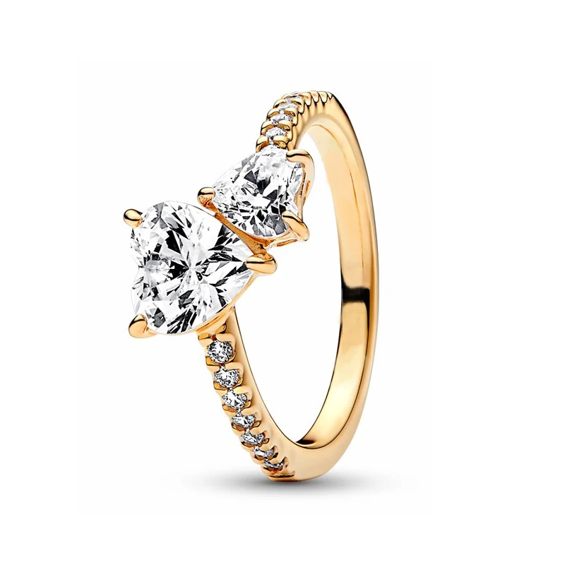 Nuevo superventas, anillo clásico de corazón de Disney compatible con Pandora, abalorio de lujo ligero, regalo de joyería de moda brillante - Image 11