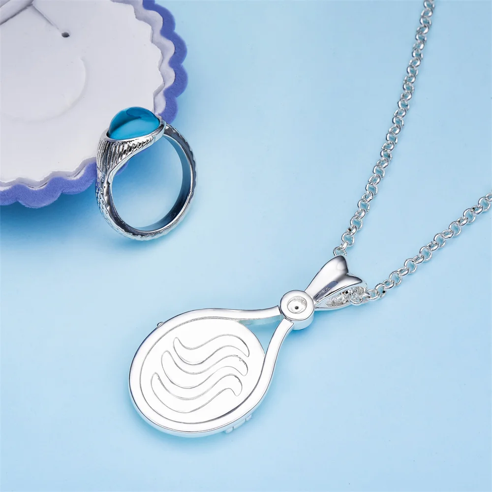 Anillo de sirena Mako de Drama de Tv clásico, joyería de cristal con incrustaciones de lujo Retro para fanáticos de la película de la Isla de los secretos, accesorios para regalo - Image 5