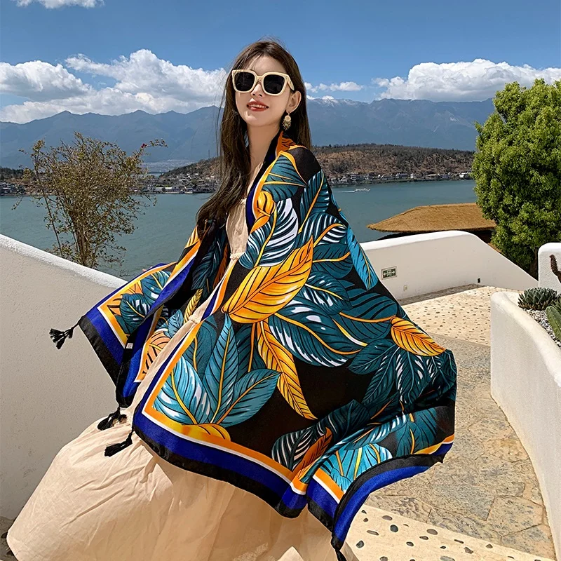 28 estilos 90x180cm viaje playa protector solar bufanda Bikini chal grande Sarong bufanda envolvente mujeres traje de baño brasileño cubierta de baño - Image 32