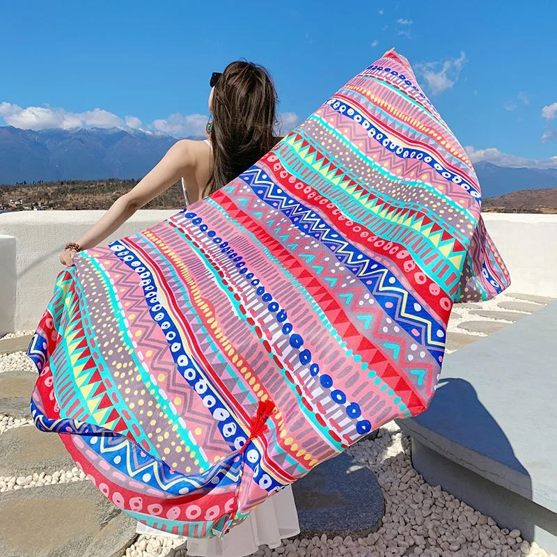 28 estilos 90x180cm viaje playa protector solar bufanda Bikini chal grande Sarong bufanda envolvente mujeres traje de baño brasileño cubierta de baño - Image 17