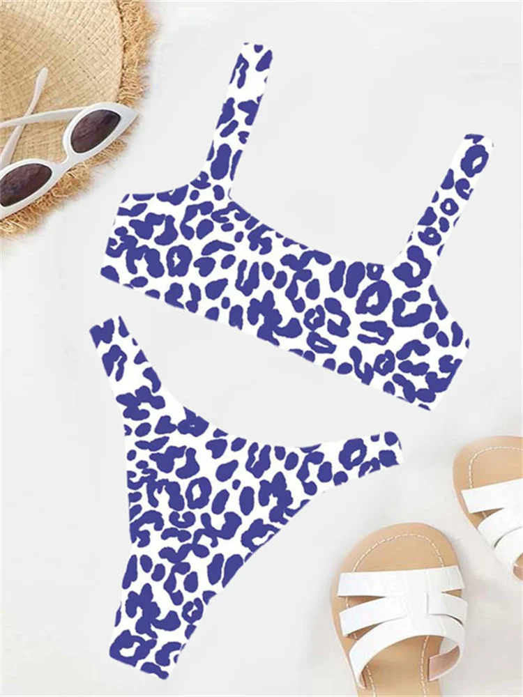 Microbikini Sexy con estampado De leopardo para mujer, traje De Baño De Tanga con relleno y realce, color naranja, 2023 - Image 29