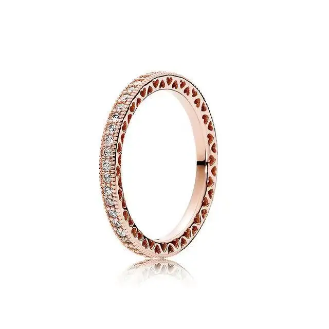 Nuevo superventas, anillo clásico de corazón de Disney compatible con Pandora, abalorio de lujo ligero, regalo de joyería de moda brillante - Image 44