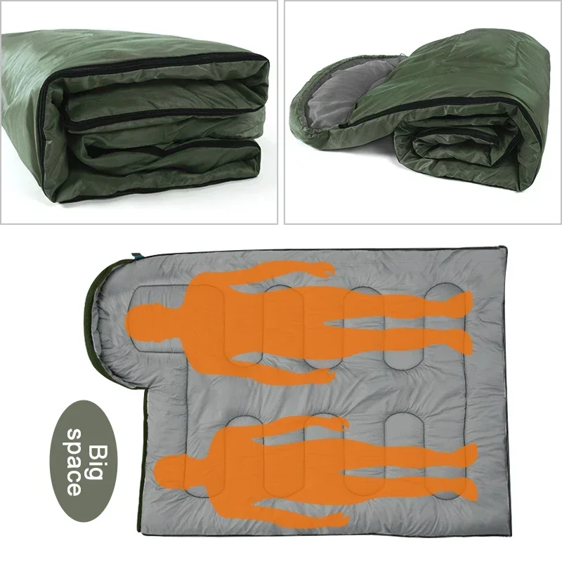 Saco de dormir para acampar, ultraligero, impermeable, sobre cálido para 4 estaciones, sacos de dormir para mochilero, para viajes al aire libre y senderismo - Image 3