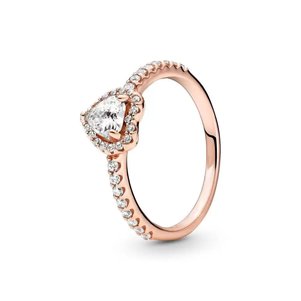 Nuevo superventas, anillo clásico de corazón de Disney compatible con Pandora, abalorio de lujo ligero, regalo de joyería de moda brillante - Image 31