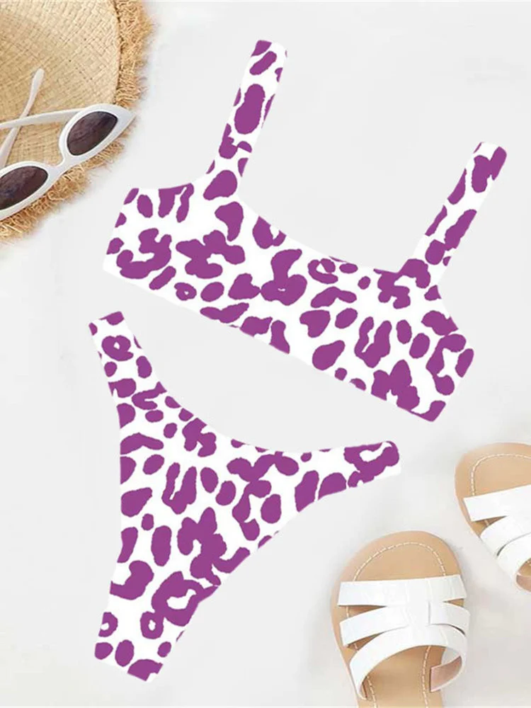 Microbikini Sexy con estampado De leopardo para mujer, traje De Baño De Tanga con relleno y realce, color naranja, 2023 - Image 27