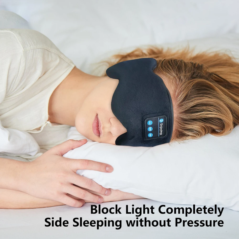 Mascarilla para dormir con Bluetooth 5,3, auriculares inalámbricos para dormir, sombra De ojos para hombres y mujeres - Image 5