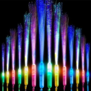 Barra luminosa LED de fibra de colores, juguete de 12/24/48 piezas, accesorios de luz nocturna para fiesta, regalo de cumpleaños y navidad, regalos para fiesta de boda