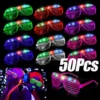 Gafas de neón LED para niños y adultos, anteojos de neón con 6 colores de neón que brillan en la oscuridad, regalos de cumpleaños, juguetes, recuerdos de fiesta, 10-50 piezas