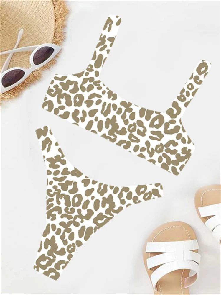 Microbikini Sexy con estampado De leopardo para mujer, traje De Baño De Tanga con relleno y realce, color naranja, 2023 - Image 31