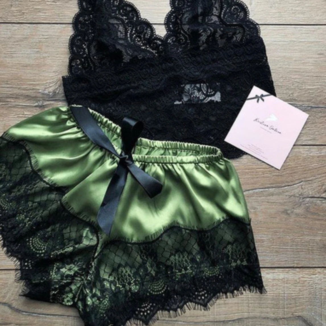 Pijama Sexy para mujer, conjunto de 2 piezas, Top y pantalones cortos, ropa de dormir, pijama de encaje, ropa interior, lencería - Image 4