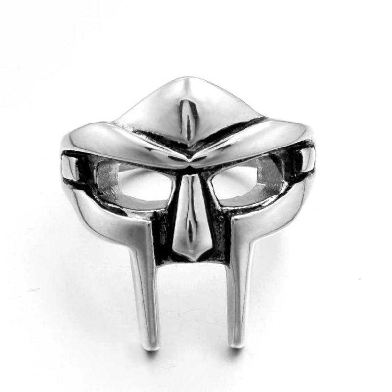 Anillos góticos de Hip Hop MF DOOM para hombres, estilo Punk de Gladiador, Faraón Egipcio, anillo masculino, joyería Retro clásica, accesorios de fiesta - Image 2