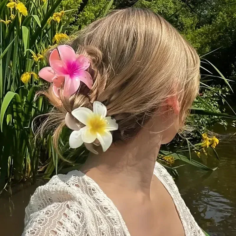 Pinza para el pelo con flor de lirio para mujer, accesorio Floral para el pelo, estilo bohemio, ideal para vacaciones en la playa, regalo - Image 2