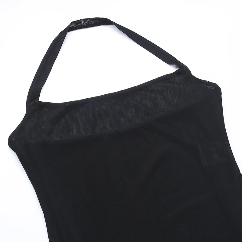 Vestido Halter con cuello Halter y abertura circular, Falda corta para niñas, estilo de vacaciones de verano, europeo y americano - Image 6