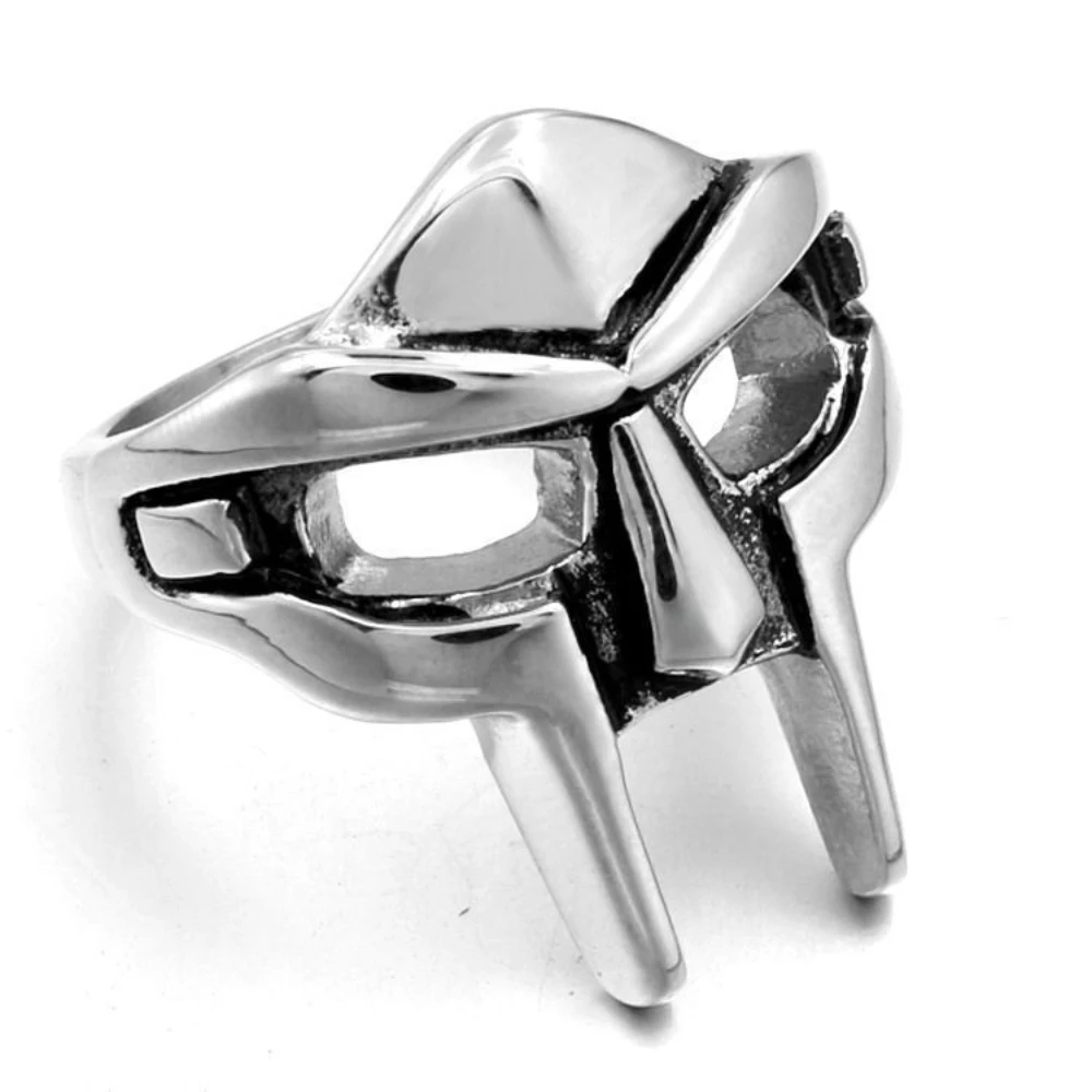 Anillos góticos de Hip Hop MF DOOM para hombres, estilo Punk de Gladiador, Faraón Egipcio, anillo masculino, joyería Retro clásica, accesorios de fiesta - Image 5