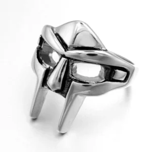 Anillos góticos de Hip Hop MF DOOM para hombres, estilo Punk de Gladiador, Faraón Egipcio, anillo masculino, joyería Retro clásica, accesorios de fiesta