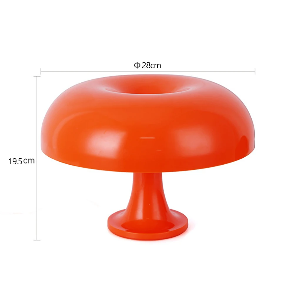 Lámpara de mesa de seta clásica, arte moderno Bauhaus, lámpara de mesita de noche de dormitorio, lámpara de mesa decorativa naranja de diseñador danés - Image 7