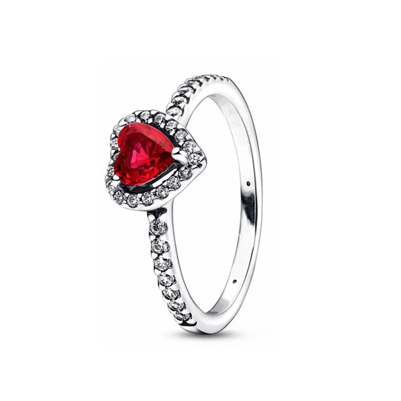 Nuevo superventas, anillo clásico de corazón de Disney compatible con Pandora, abalorio de lujo ligero, regalo de joyería de moda brillante - Image 5