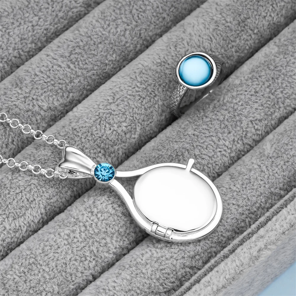 Anillo de sirena Mako de Drama de Tv clásico, joyería de cristal con incrustaciones de lujo Retro para fanáticos de la película de la Isla de los secretos, accesorios para regalo - Image 4