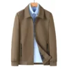 Traje de papá de mediana edad y viejo estilo británico, chaqueta de solapa con cremallera, informal, ejecutivo, a la moda, Color sólido, trabajo, todo, nuevo