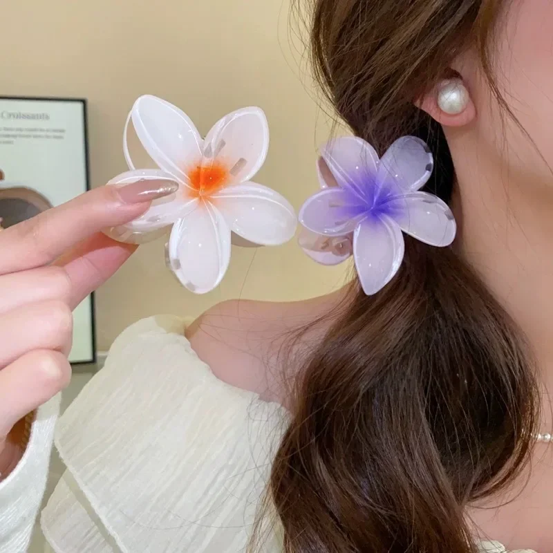Pinza para el pelo con flor de lirio para mujer, accesorio Floral para el pelo, estilo bohemio, ideal para vacaciones en la playa, regalo - Image 5