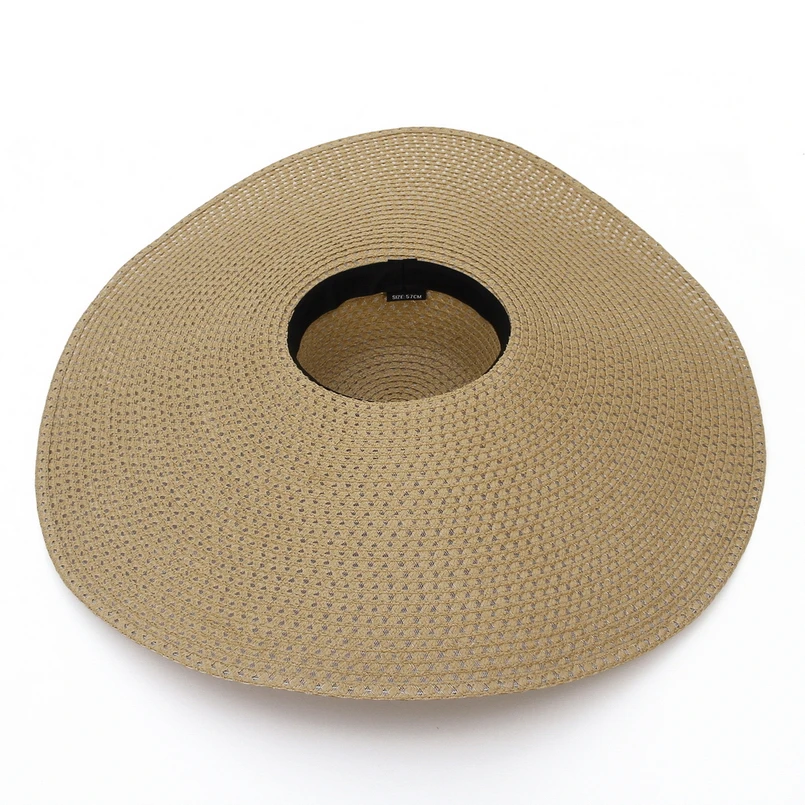 GEMVIE-sombreros de sol plegables de ala ancha para mujer, sombrilla de gran tamaño, sombrero de paja de viaje, protección UV, playa, Verano - Image 4