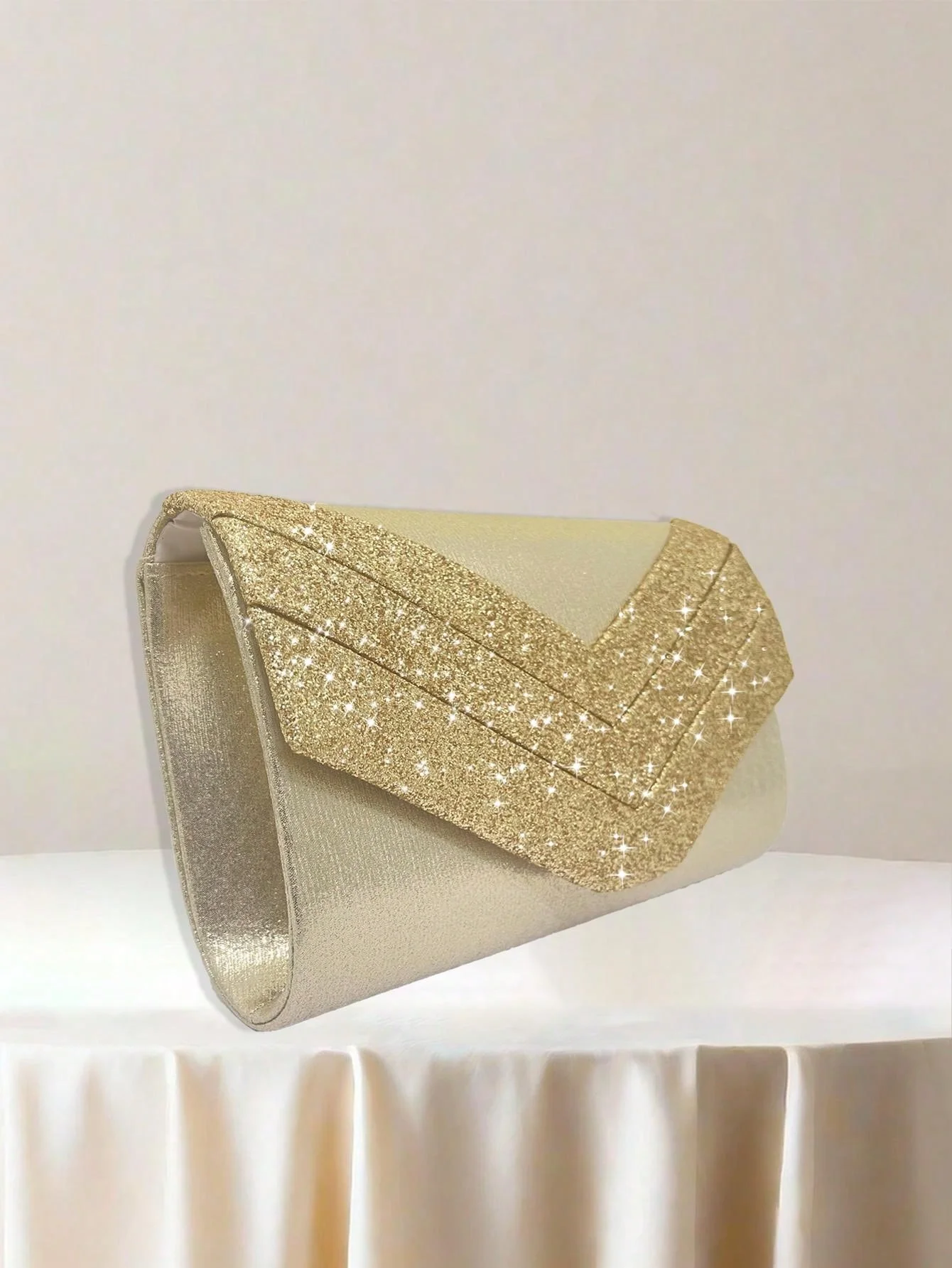 Bolso de noche con cadena de purpurina para niña de fiesta, glamoroso, elegante, exquisito, silencioso, lentejuelas de lujo, decoración brillante - Image 4