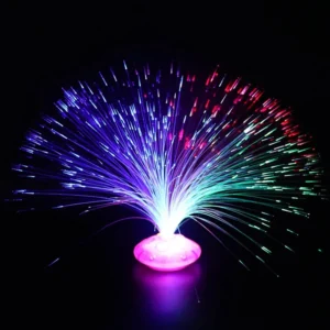 Luz de noche óptica romántica, luz intermitente para decoración de fiesta de Navidad, juguetes luminosos, lámpara de luz nocturna de fibra LED de colores