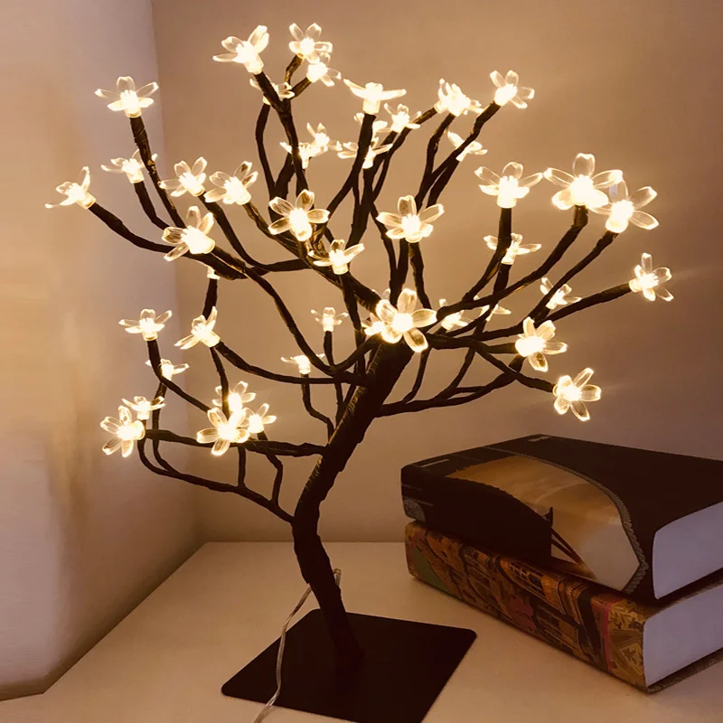 Lámpara LED de mesa con forma de rosa, luces de hadas para árbol de Navidad con USB, luces nocturnas para fiesta en casa, boda, dormitorio, decoración, regalo del día de la madre - Image 10