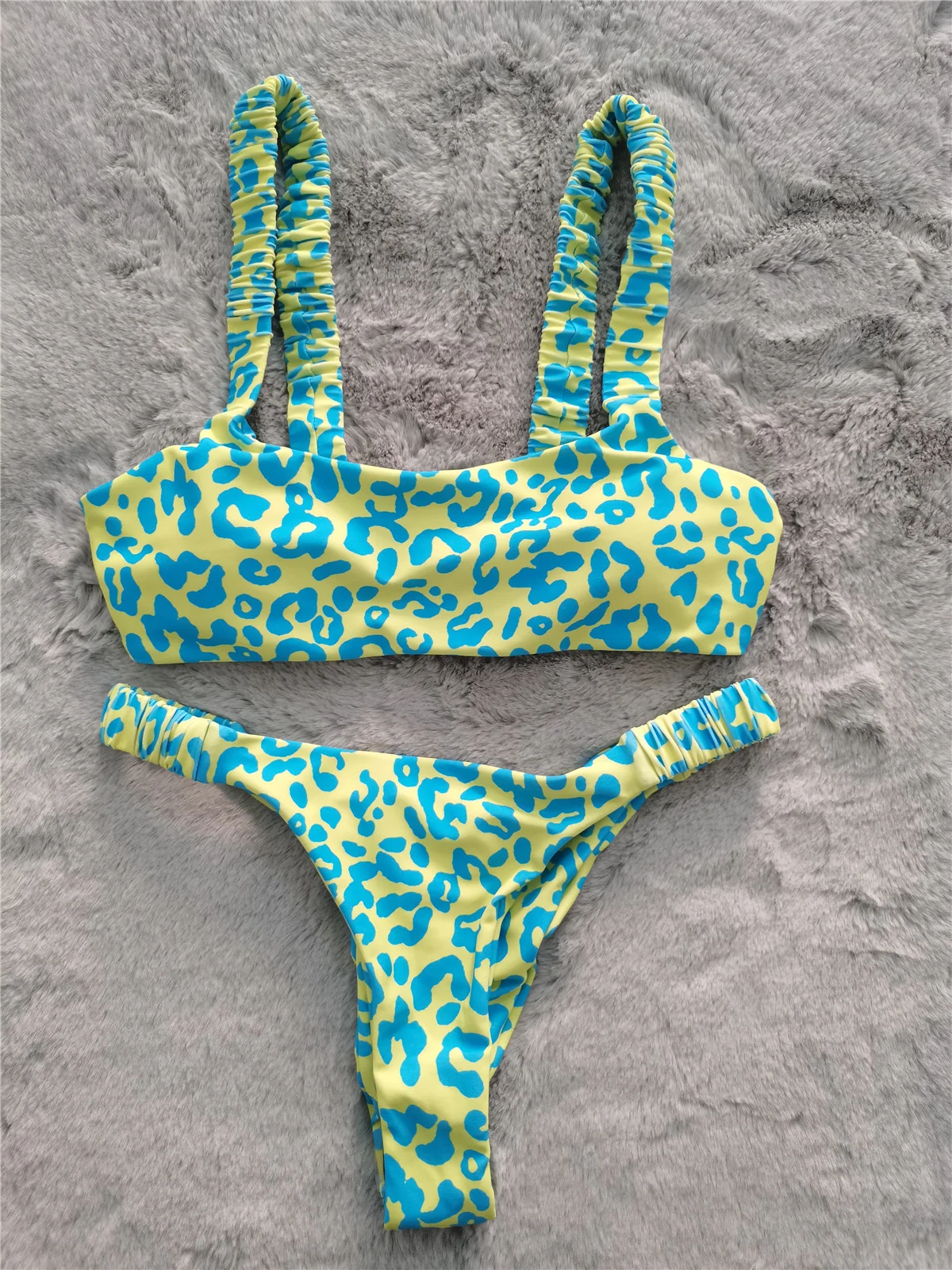 Microbikini Sexy con estampado De leopardo para mujer, traje De Baño De Tanga con relleno y realce, color naranja, 2023 - Image 22